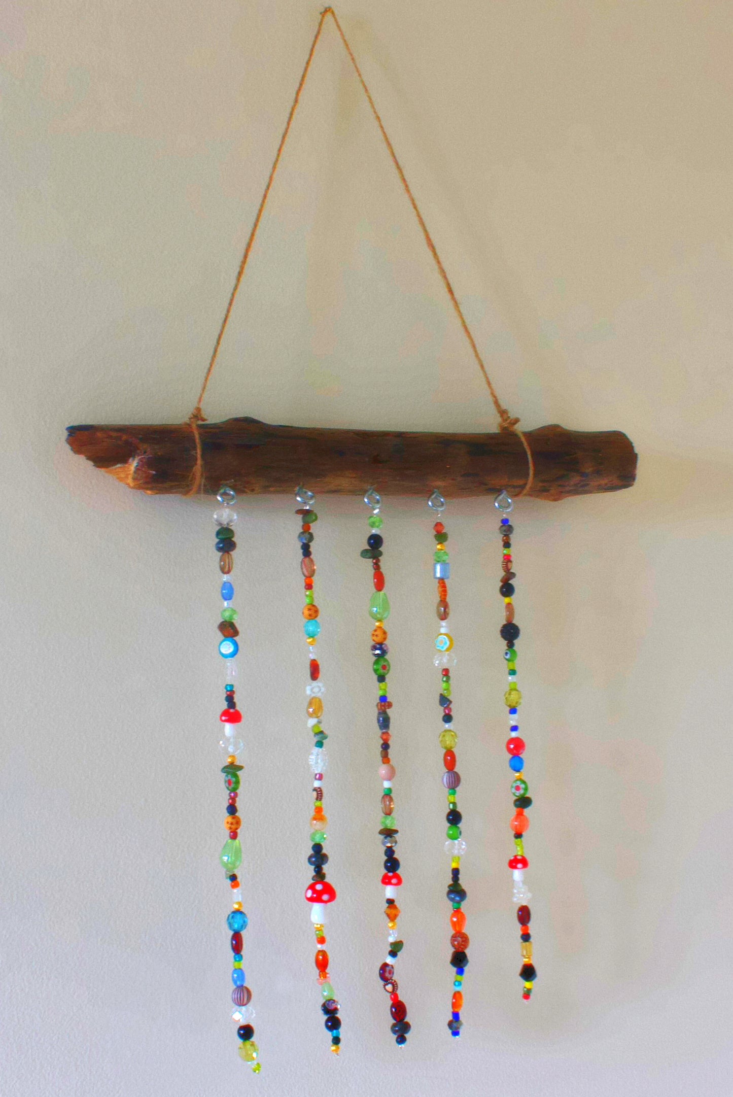 Handmade Boho Beaded Wall Hanging – Colorful & Light-Catching