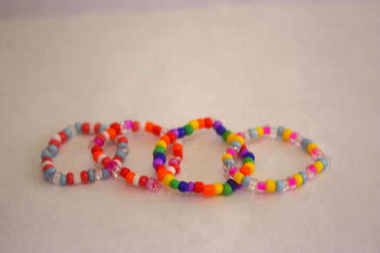 Beaded Pride Ring Pack – Trans, Lesbian, Gay & Pansexual Flags