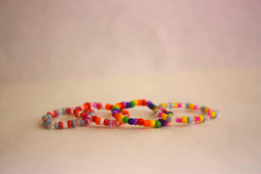 Beaded Pride Ring Pack – Trans, Lesbian, Gay & Pansexual Flags